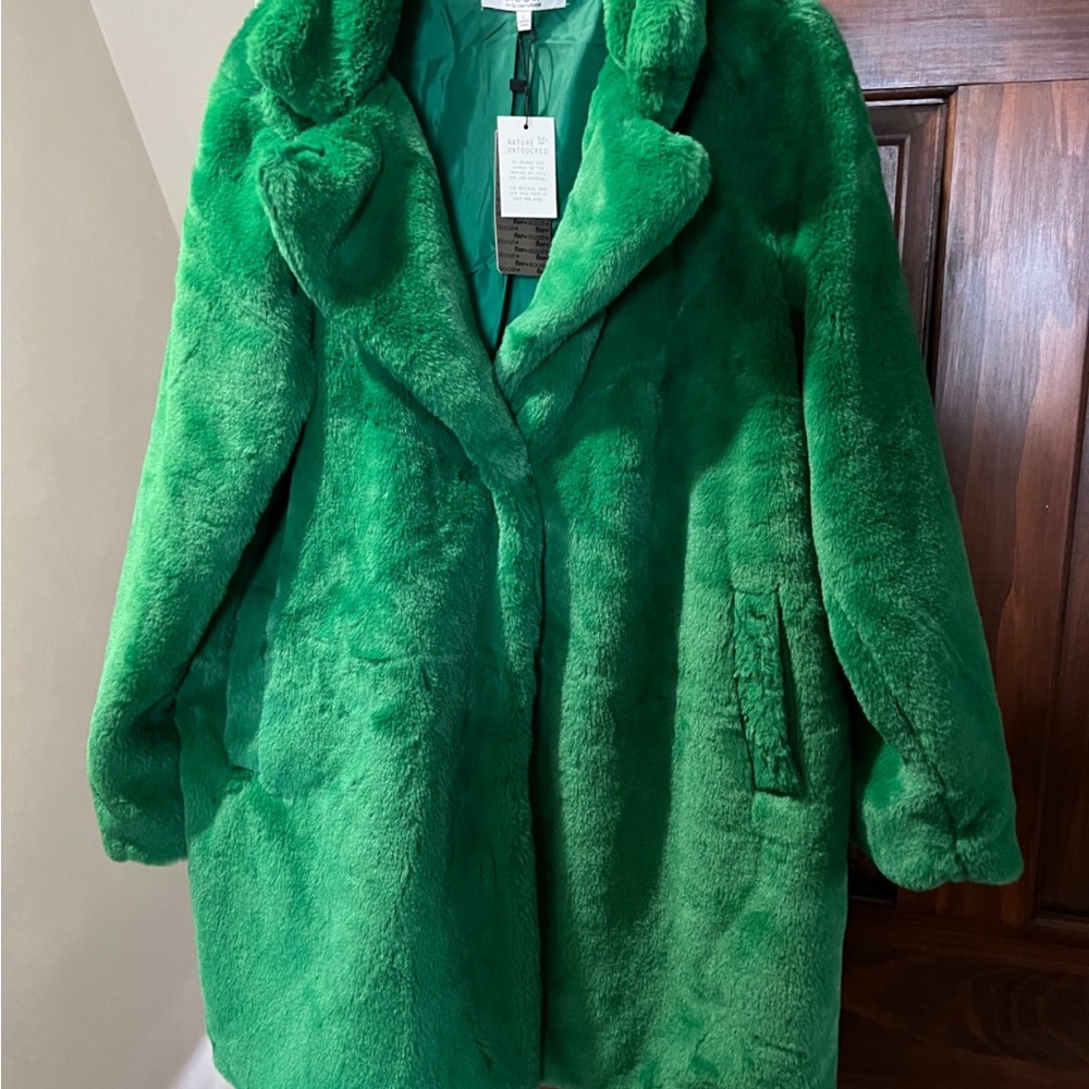 Stoosh Vibrant Green Teddy Jacket